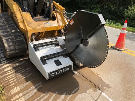 skid steer concrete saw